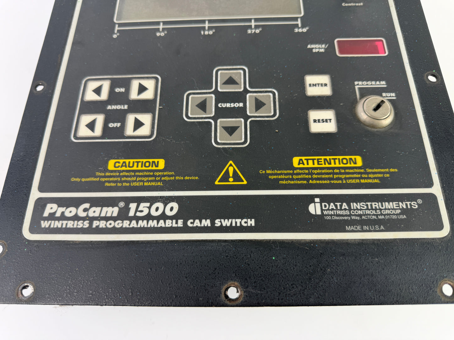 Wintriss ProCam 1500 9642701 Programmable Cam Switch Controller Panel