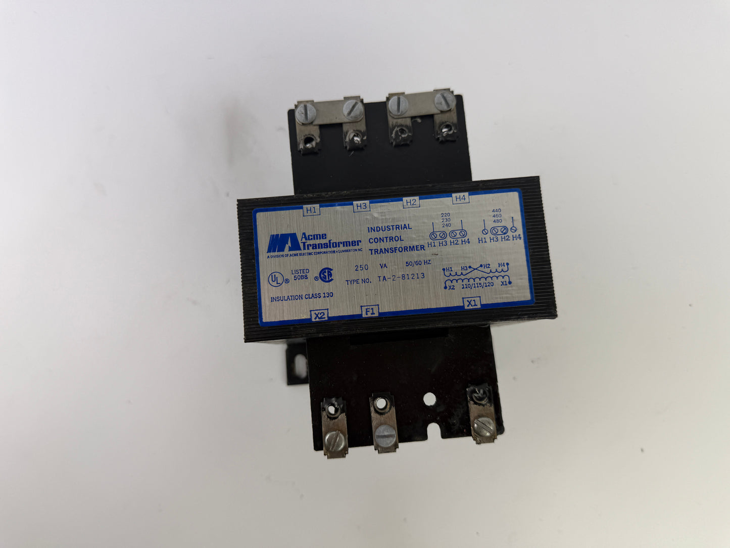 Acme Electric TA-2-81213 Control Transformer 250VA 220-480V to 110-120V