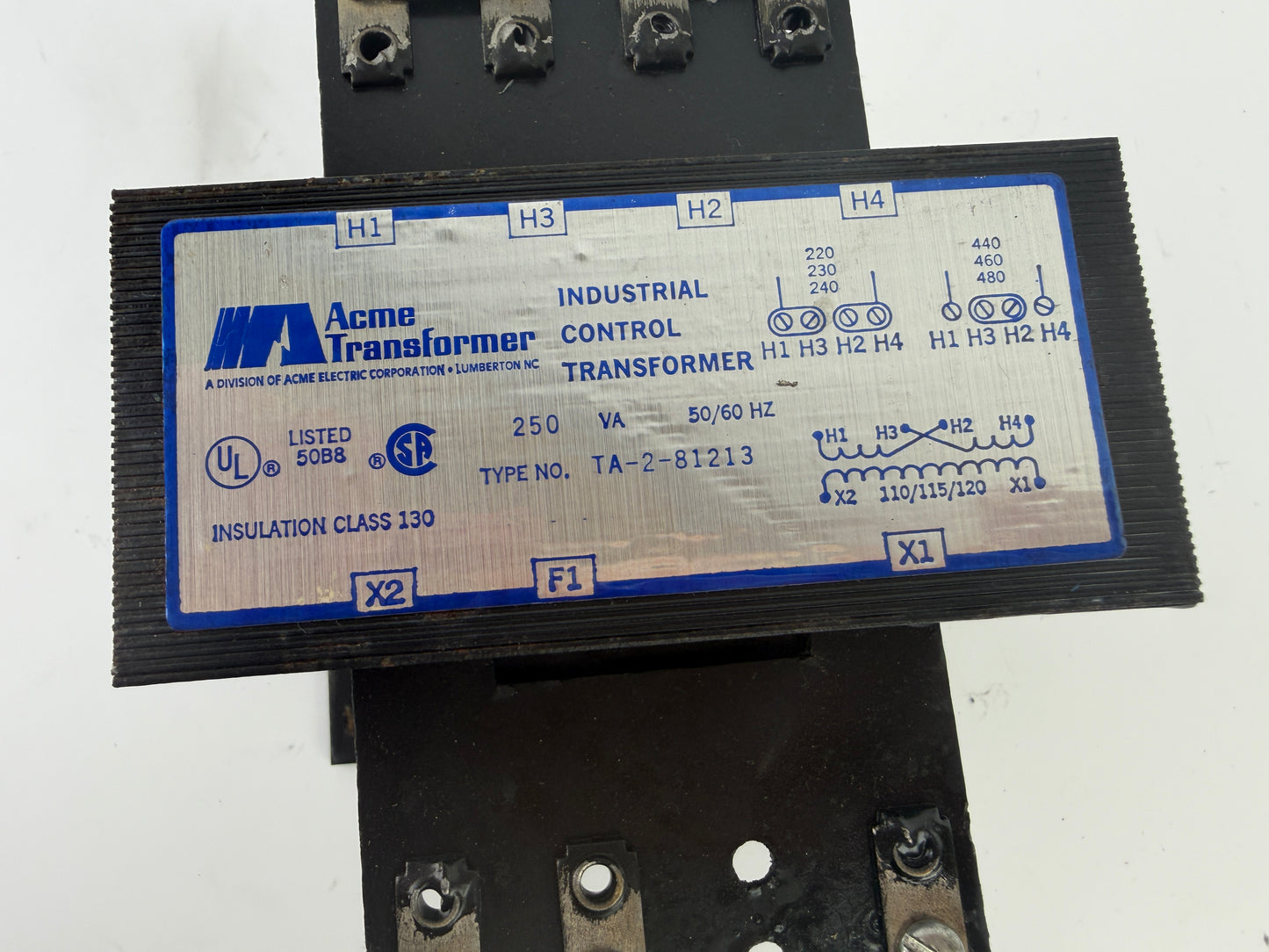 Acme Electric TA-2-81213 Control Transformer 250VA 220-480V to 110-120V