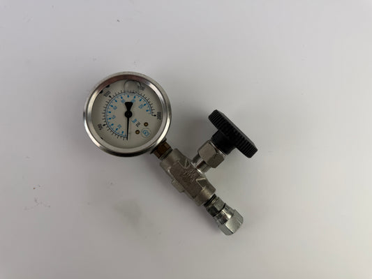 Ritter Engineering Pressure Gauge 0-2000 psi 0-150 bar Stainless Valve