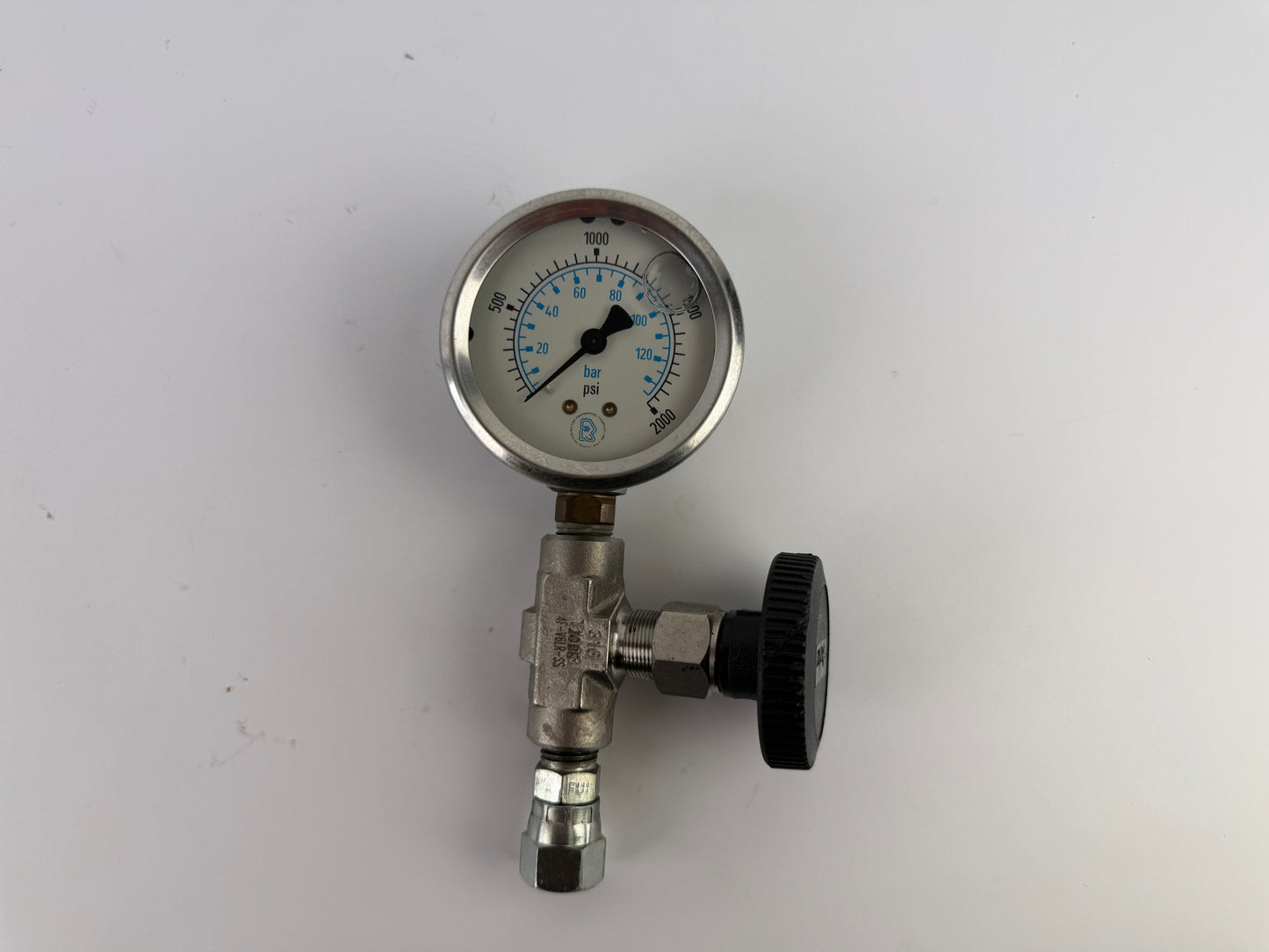 Ritter Engineering Pressure Gauge 0-2000 psi 0-150 bar Stainless Valve