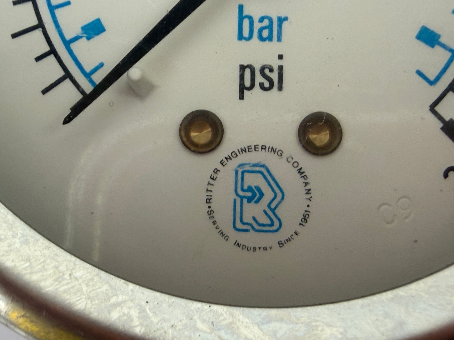 Ritter Engineering Pressure Gauge 0-2000 psi 0-150 bar Stainless Valve