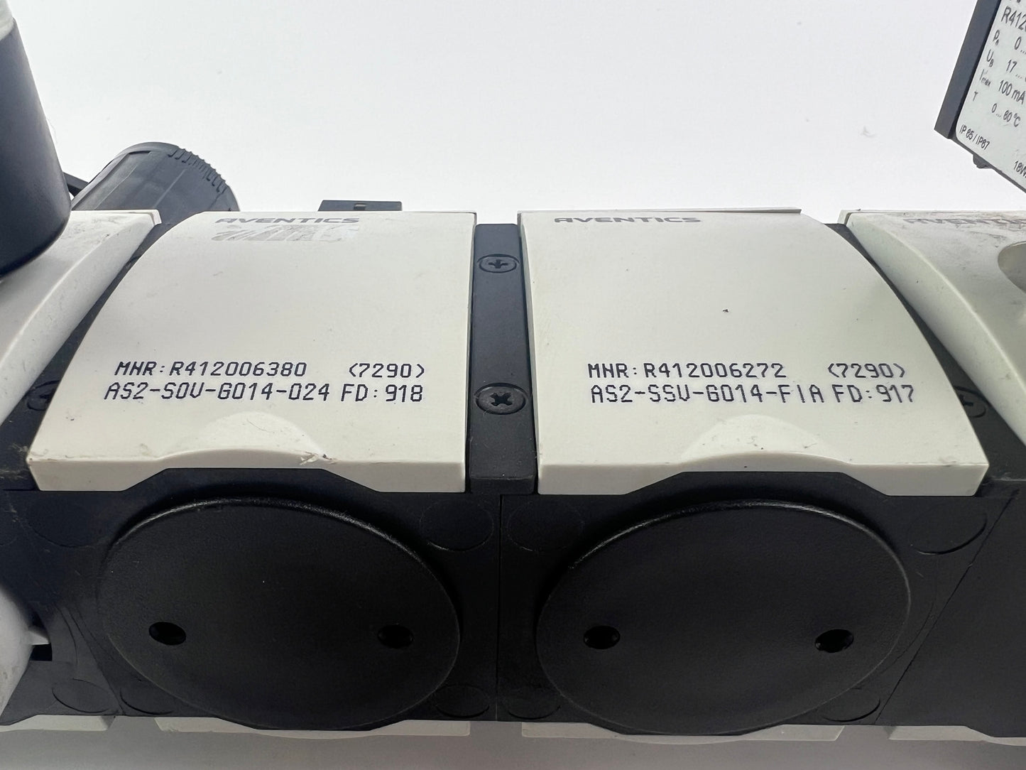 Aventics R412006256 R412006175 R412006380 R412006272 R412006250 + R412010767 Pressure Regulating Valves + 2 Cables 1,5m long