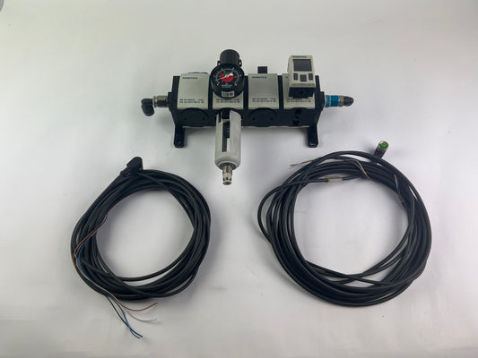 Aventics Pressure Regulating Valves R412006256 R412006175 R412006380 R412006250 + R412010767 + 2x 6,5m Cables