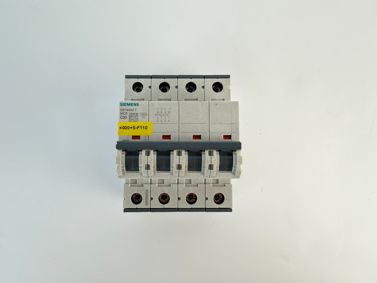 Siemens 5SY4432-7 4 Pole MCB C32 32A Circuit Breaker 10kA 400V AC