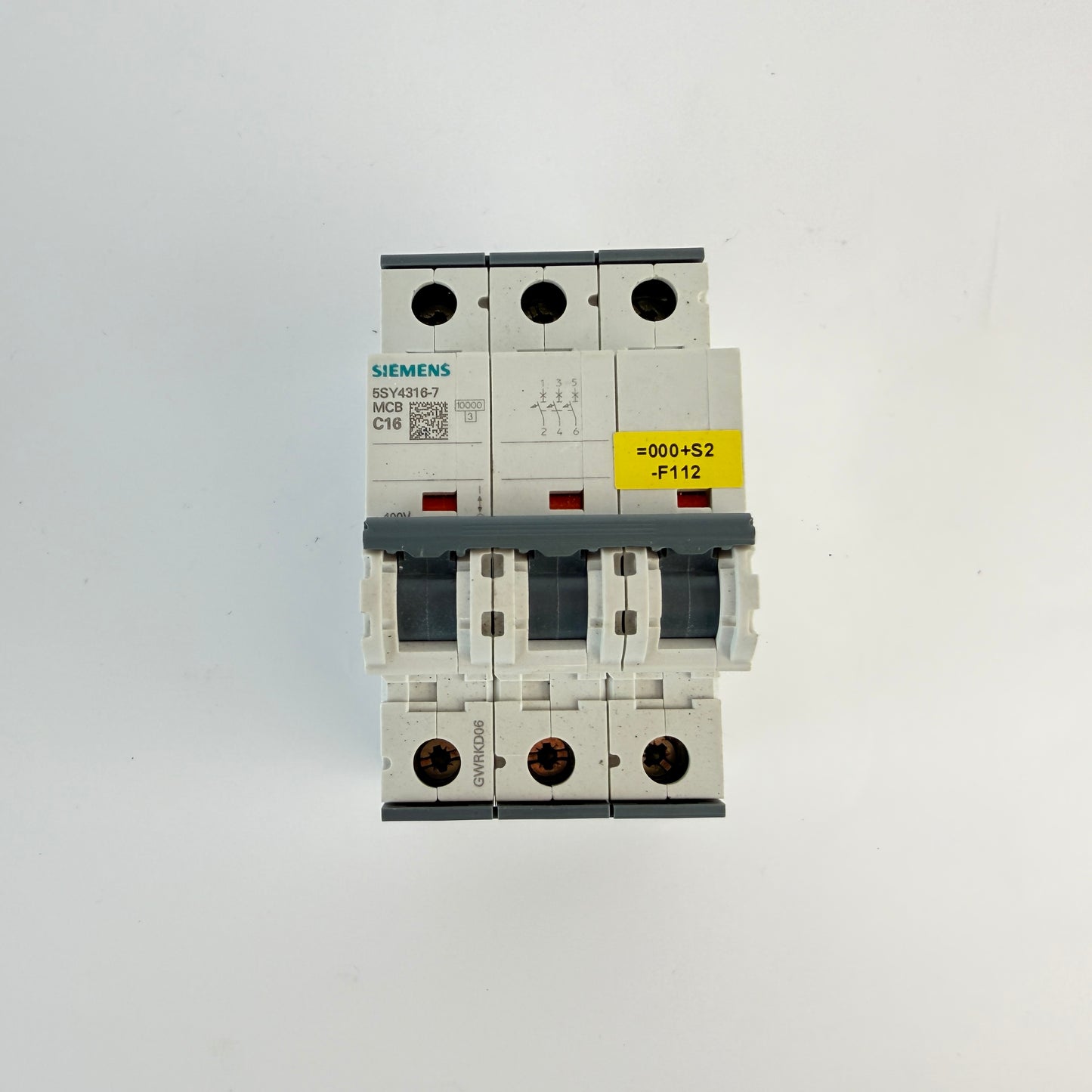 Siemens 5SY4316-7 3 Pole MCB C16 16A Circuit Breaker 10kA 400V AC