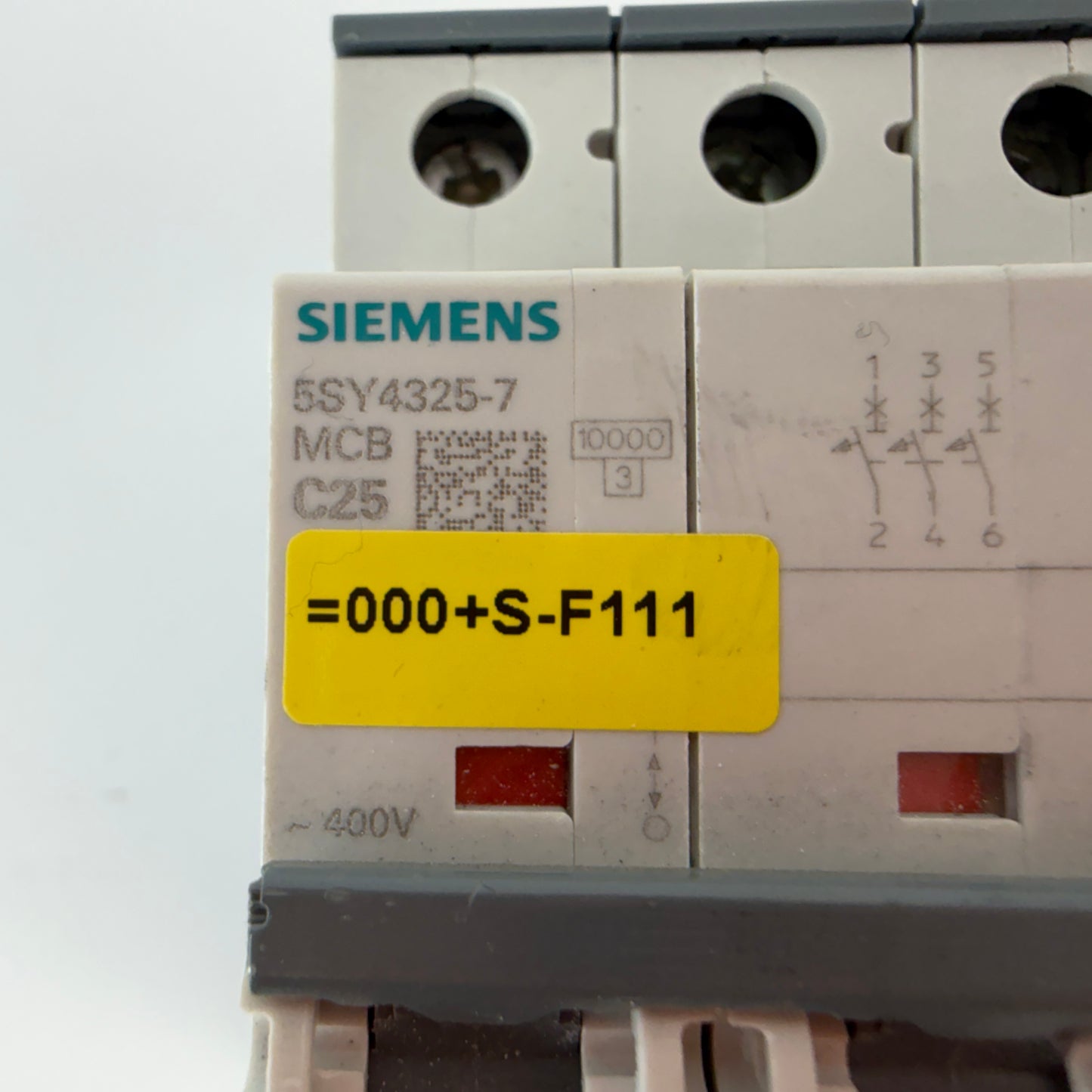 1x Siemens 5SY4325-7 3 Pole MCB C25 25A Circuit Breaker 10kA 400V AC