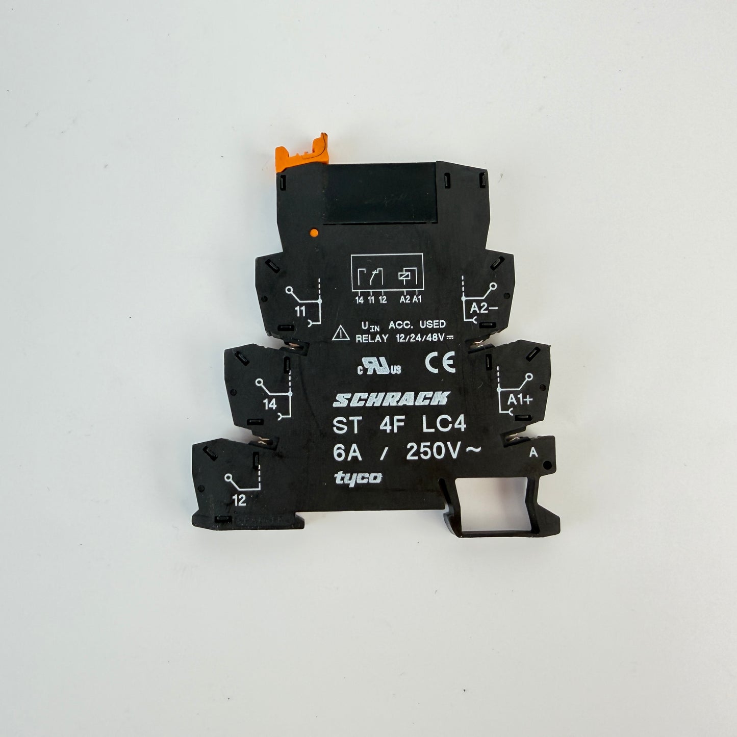 Schrack ST4F-LC4 Relay Interface Module w/ Tyco Relay 24VDC Industrial