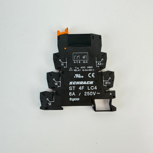 Schrack ST4F-LC4 Relay Interface Module w/ Tyco Relay 24VDC Industrial