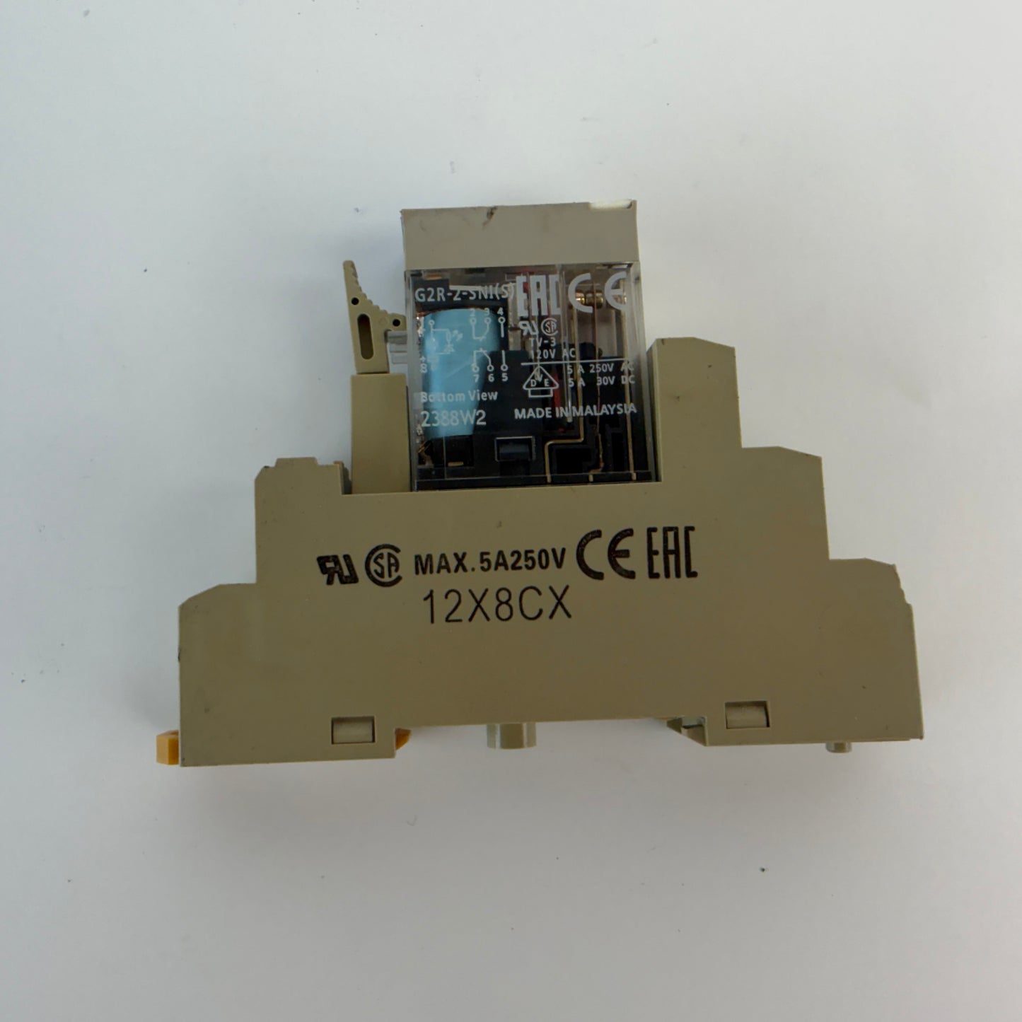 Lot of 3 Omron G2R-2-SNI(S) 24VDC Relay w/ P2RF-08-E Socket DIN Rail Mount