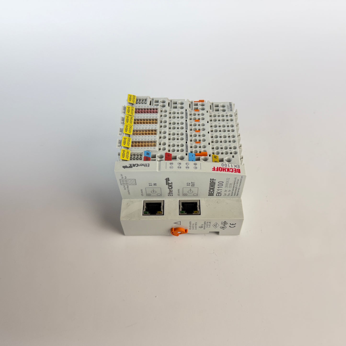 Beckhoff EK1100 EtherCAT Coupler w/ 3x EL1809 1x EL2809 1x EL6001 Module