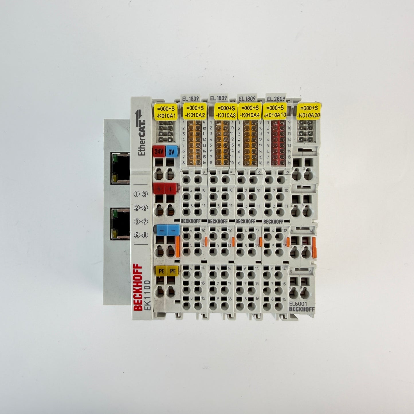 Beckhoff EK1100 EtherCAT Coupler w/ 3x EL1809 1x EL2809 1x EL6001 Module