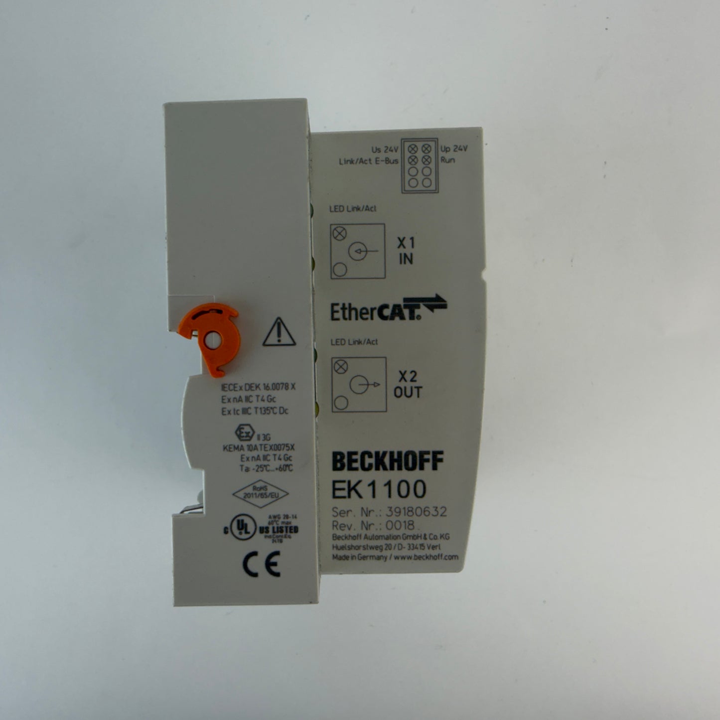 Beckhoff EK1100 EtherCAT Coupler w/ 3x EL1809 1x EL2809 1x EL6001 Module