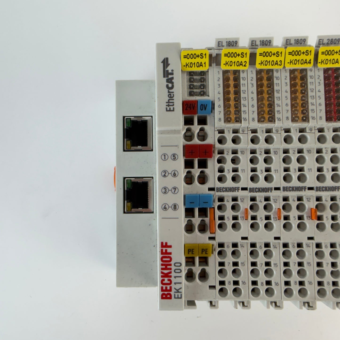 Beckhoff EK1100 EtherCAT Coupler w/ 3x EL1809 3x EL2809 I/O Modules