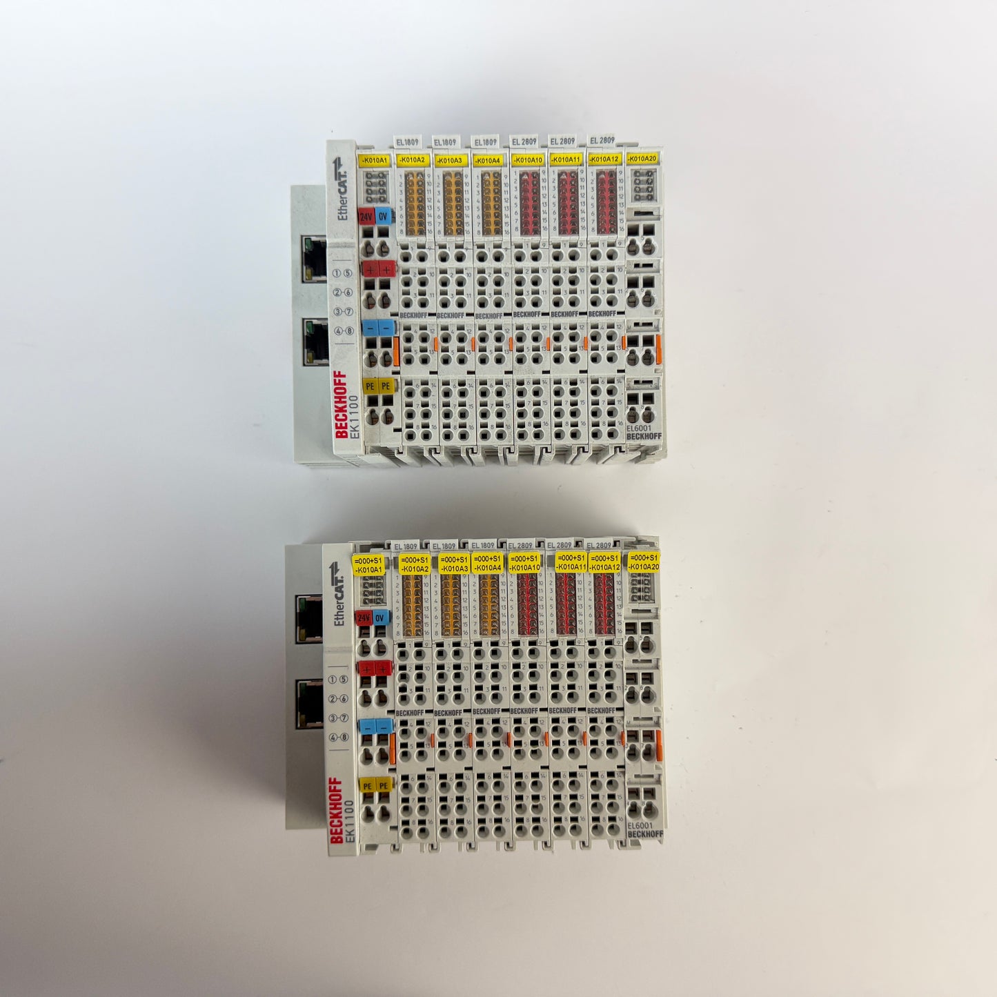 Beckhoff EK1100 EtherCAT Coupler w/ 3x EL1809 3x EL2809 I/O Modules