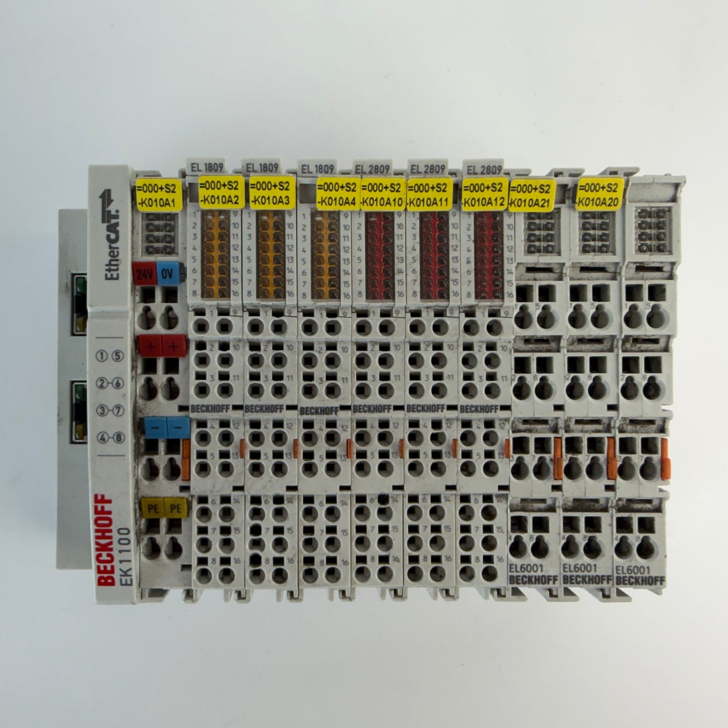 Beckhoff EK1100 EtherCAT Coupler w/ 3x EL1809 3x EL2809 3x EL6001 I/O