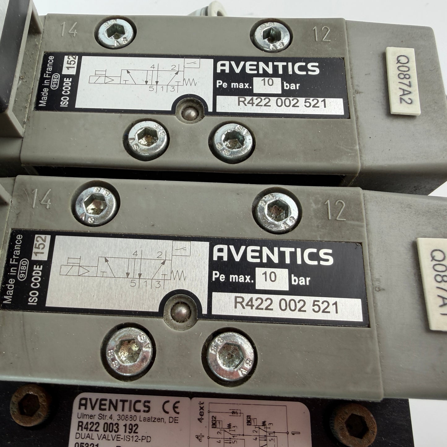 AVENTICS R422002521 Dual 5/2 Valve Island R422003192 + Sensors + Coils
