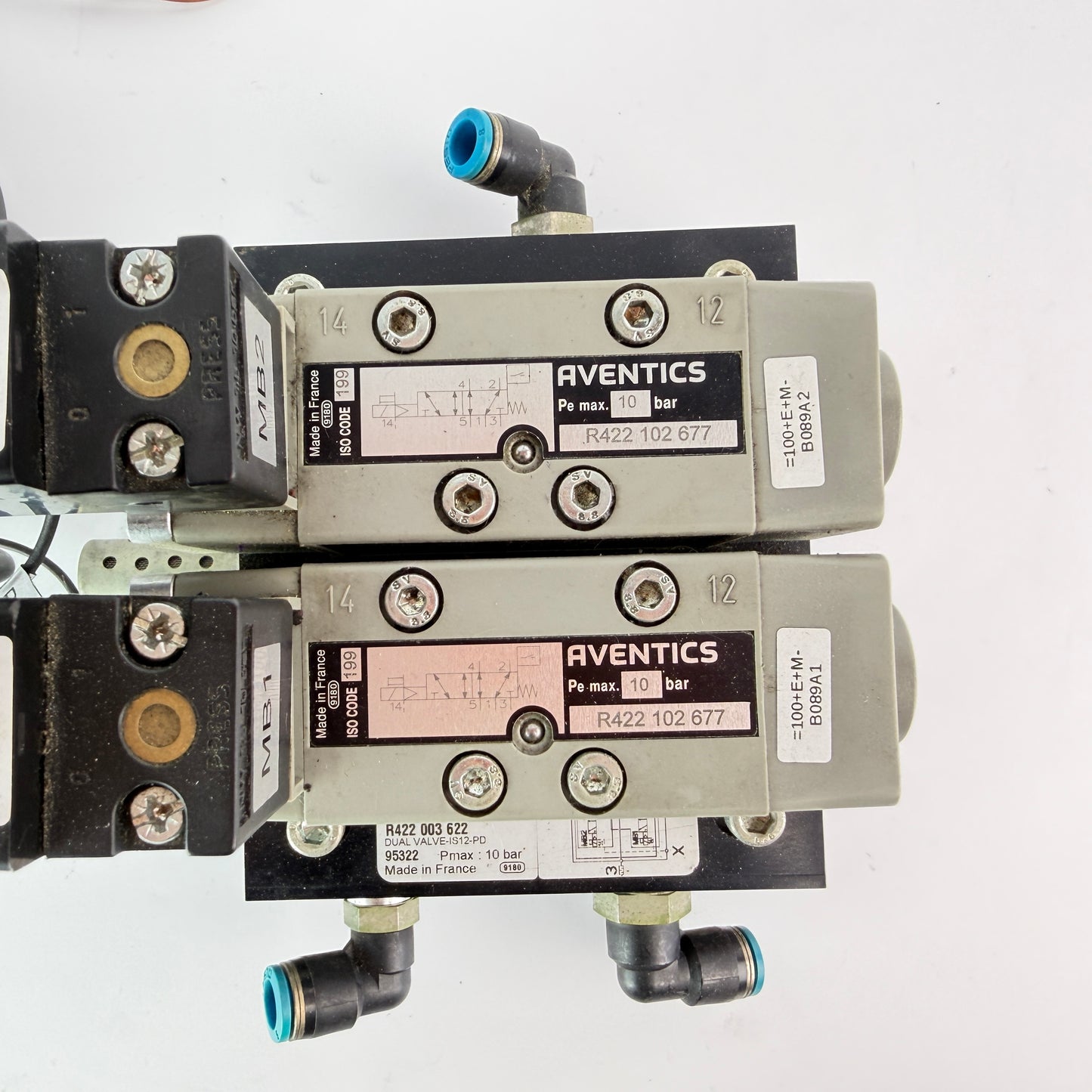 1x AVENTICS Dual 5/2 Valve R422 102 677 Valve Island R422 003 622 Coils Sensors