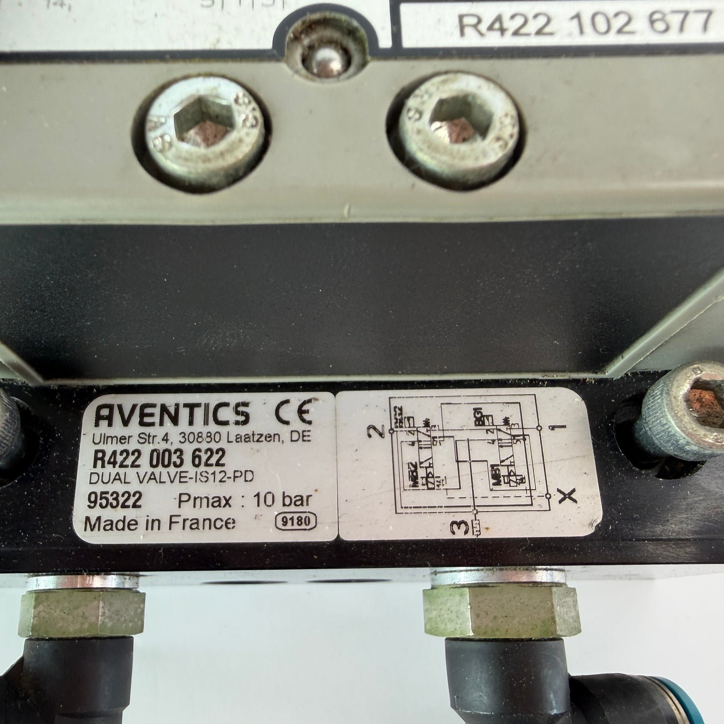 1x AVENTICS Dual 5/2 Valve R422 102 677 Valve Island R422 003 622 Coils Sensors