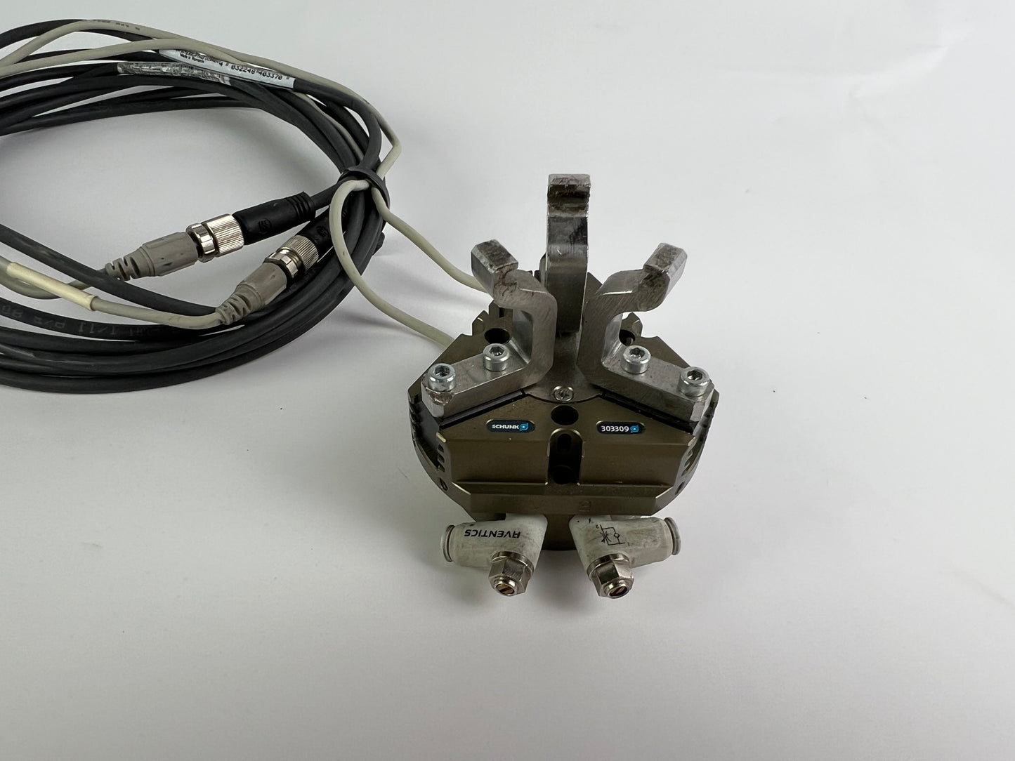 Schunk PZN 50/1 Pneumatic Centric Gripper 303309 355N 4mm + 2 Sensors 240cm