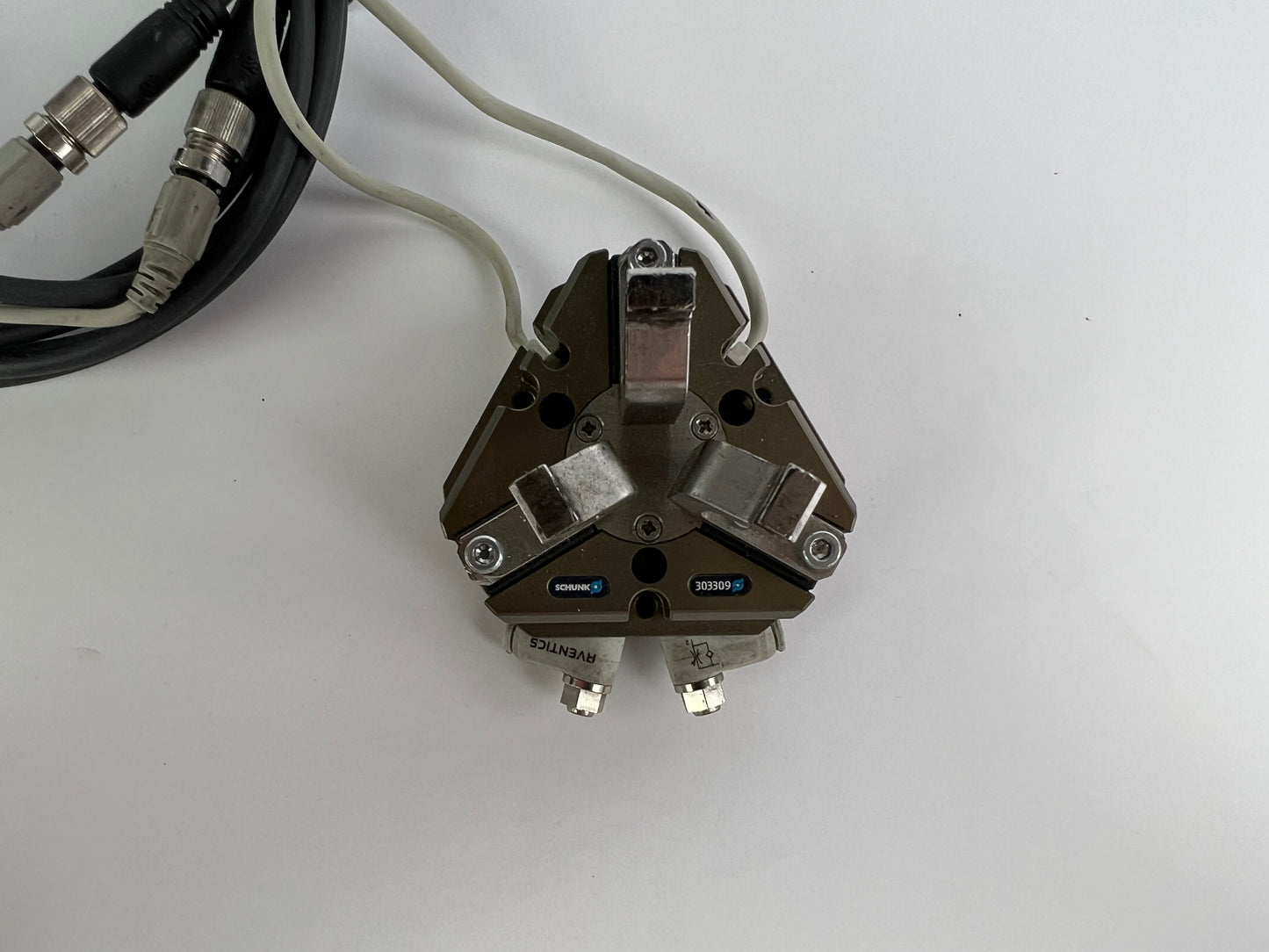 Schunk PZN 50/1 Pneumatic Centric Gripper 303309 355N 4mm + 2 Sensors 240cm