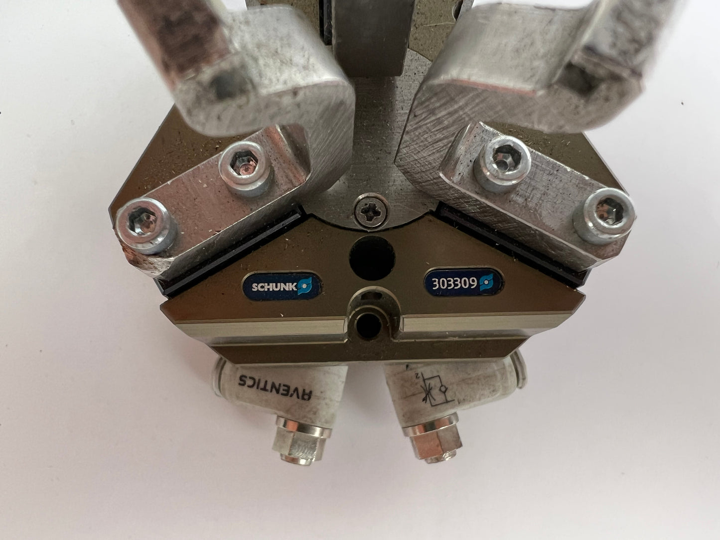Schunk PZN 50/1 Pneumatic Centric Gripper 303309 355N 4mm + 2 Sensors 240cm