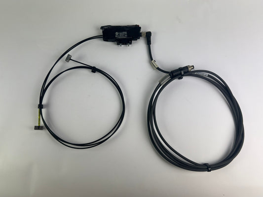 Keyence FS-N41C Fiber Sensor Amplifier + 2x FU-54TZ Fiber Units + 220cm Cable