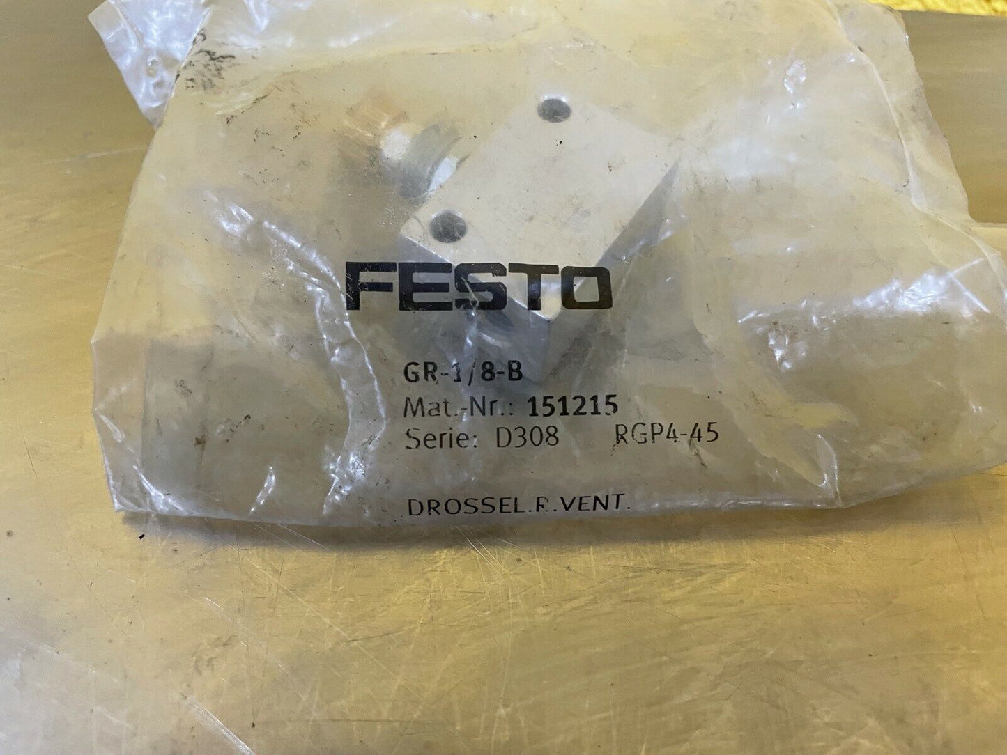 Festo GR-1/8-B 151215 1-Way Flow Control Valve