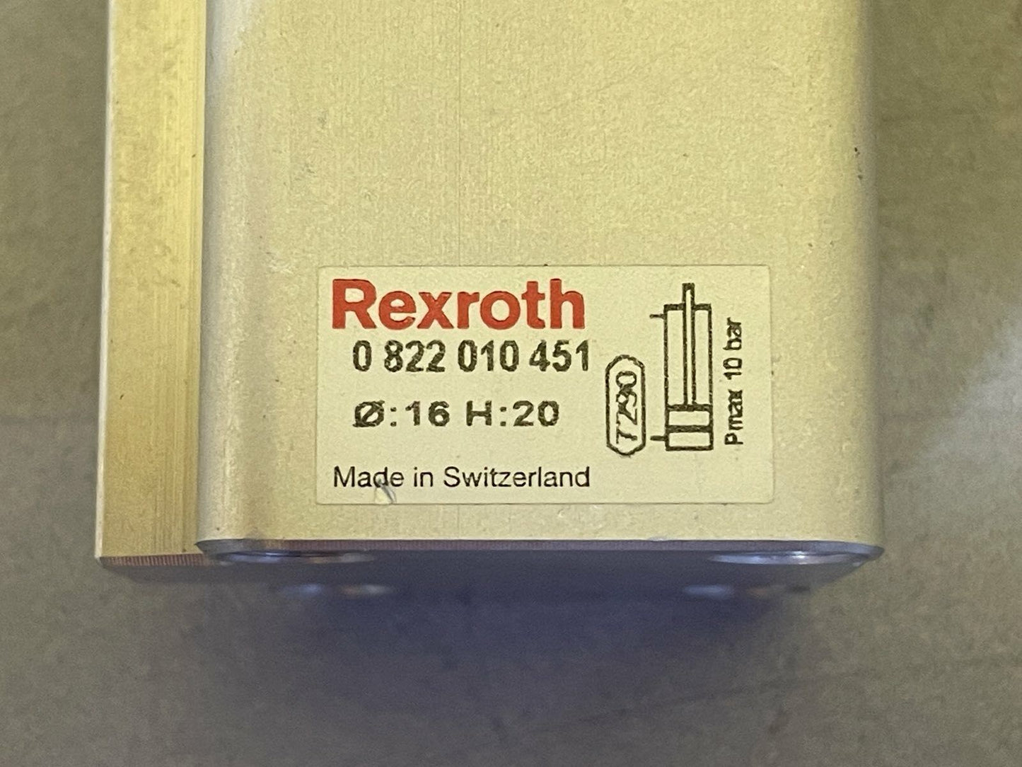 REXROTH 0 822 010 451 PNEUMATIC CYLINDER