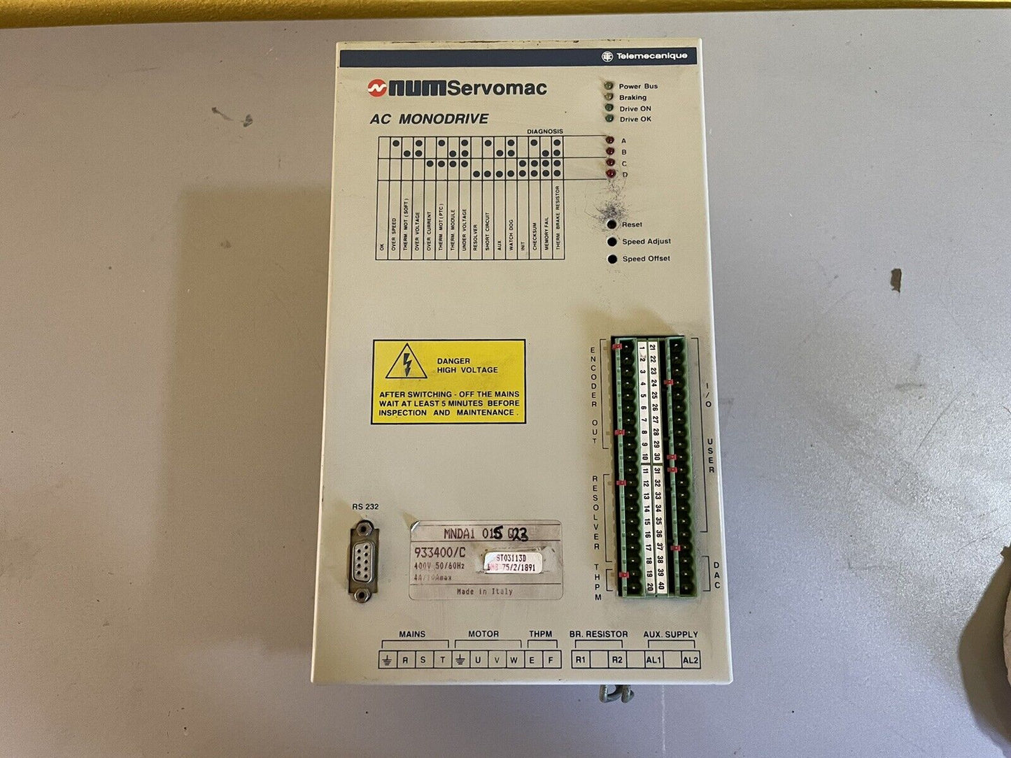 Telemecanique num servomac MNDA1010Q23